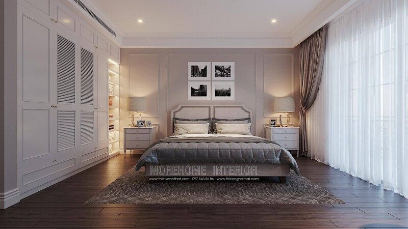 rãi và thoáng đãng Mẫu thiết kế nội thất phòng ngủ mang lại cảm giác rộng rãi và thoải mái.